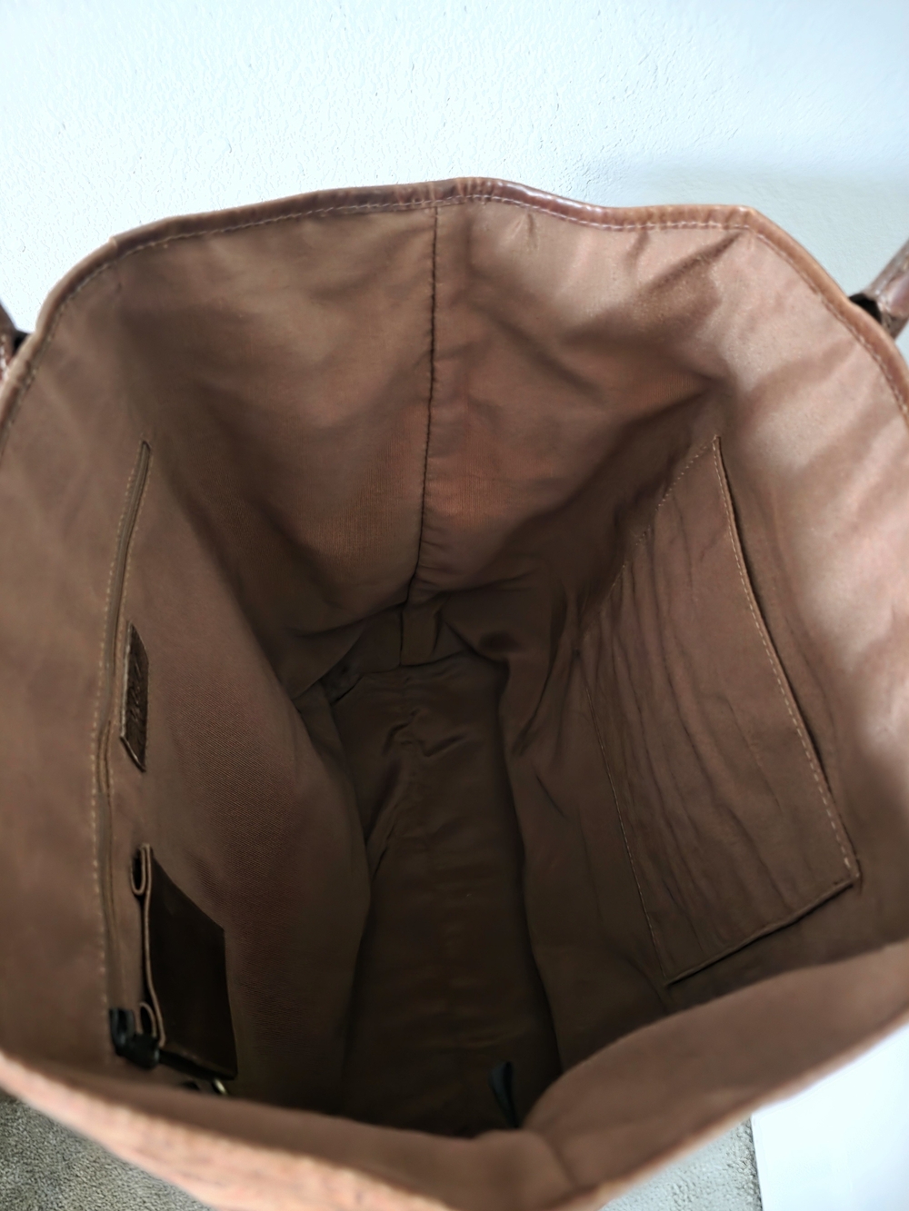 J. Jill Paisley Tote in Brown and Tan with Leather Trim - Picture 4 of 9